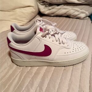 Nike White and Pink Athletic Shoes